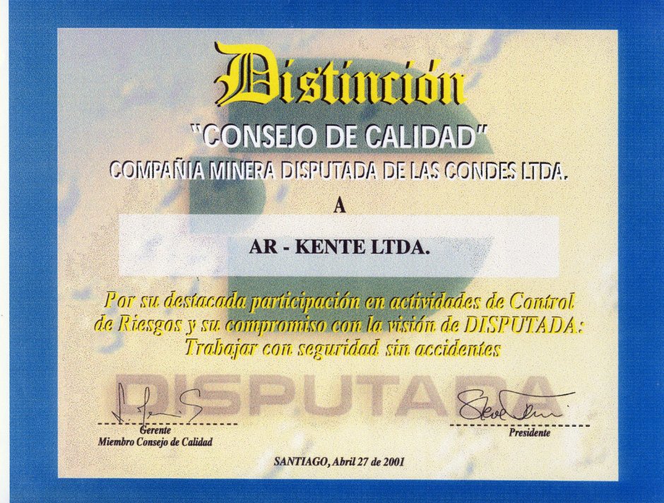 Distinción por seguridad y calidad